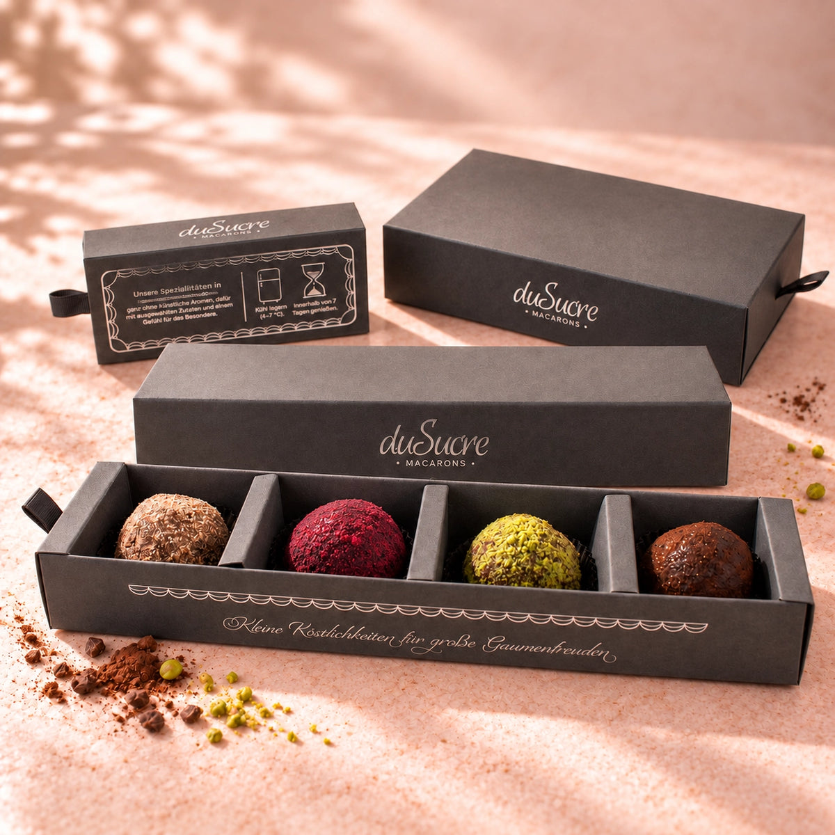 Macaron Trüffel - 4er Box