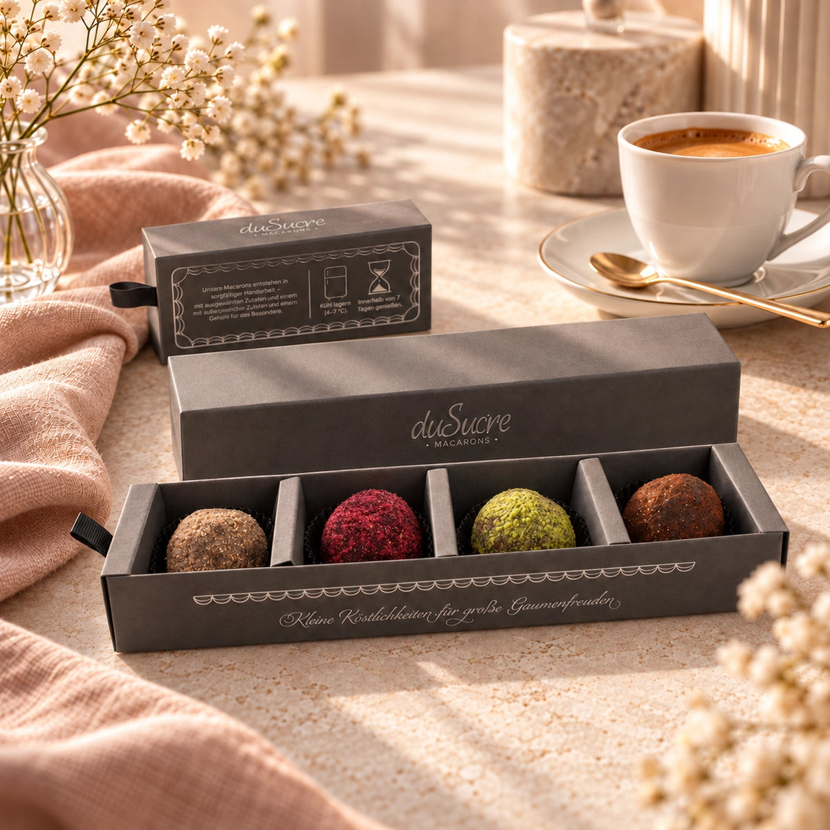 Macaron Trüffel - 4er Box