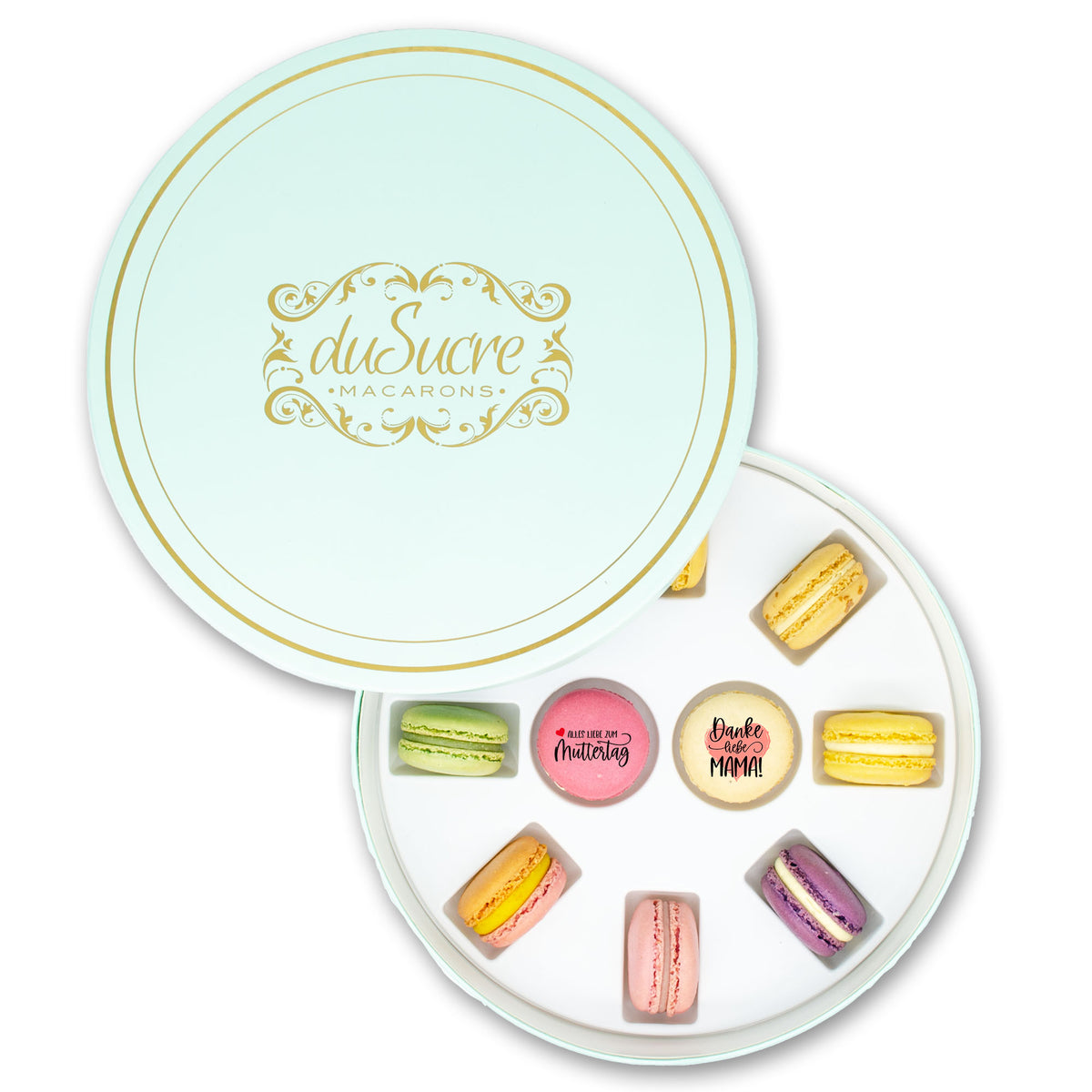 kleine Geschenkbox zum Muttertag - Macarons Classic