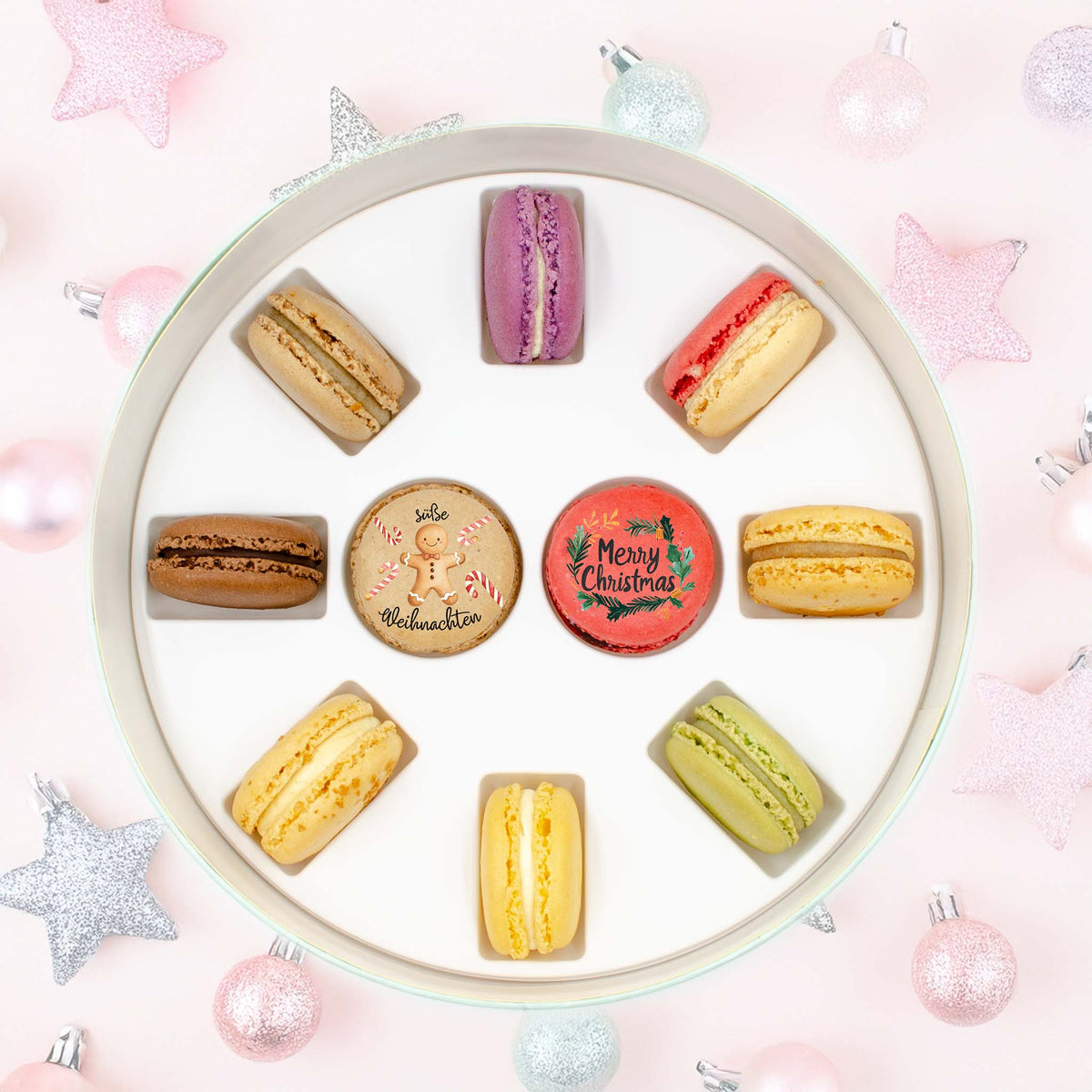 Macaron Geschenkbox  - Weihnachten