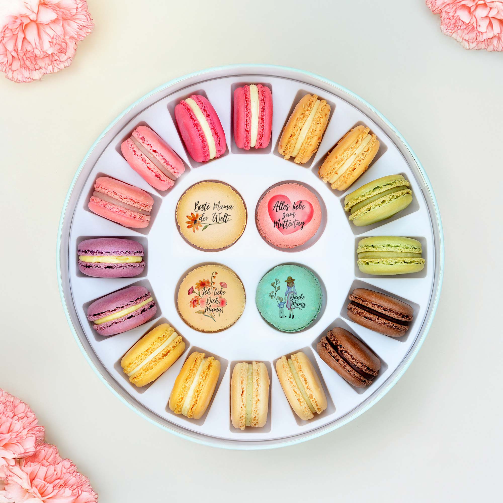 Muttertag Geschenkbox - 20 Macarons