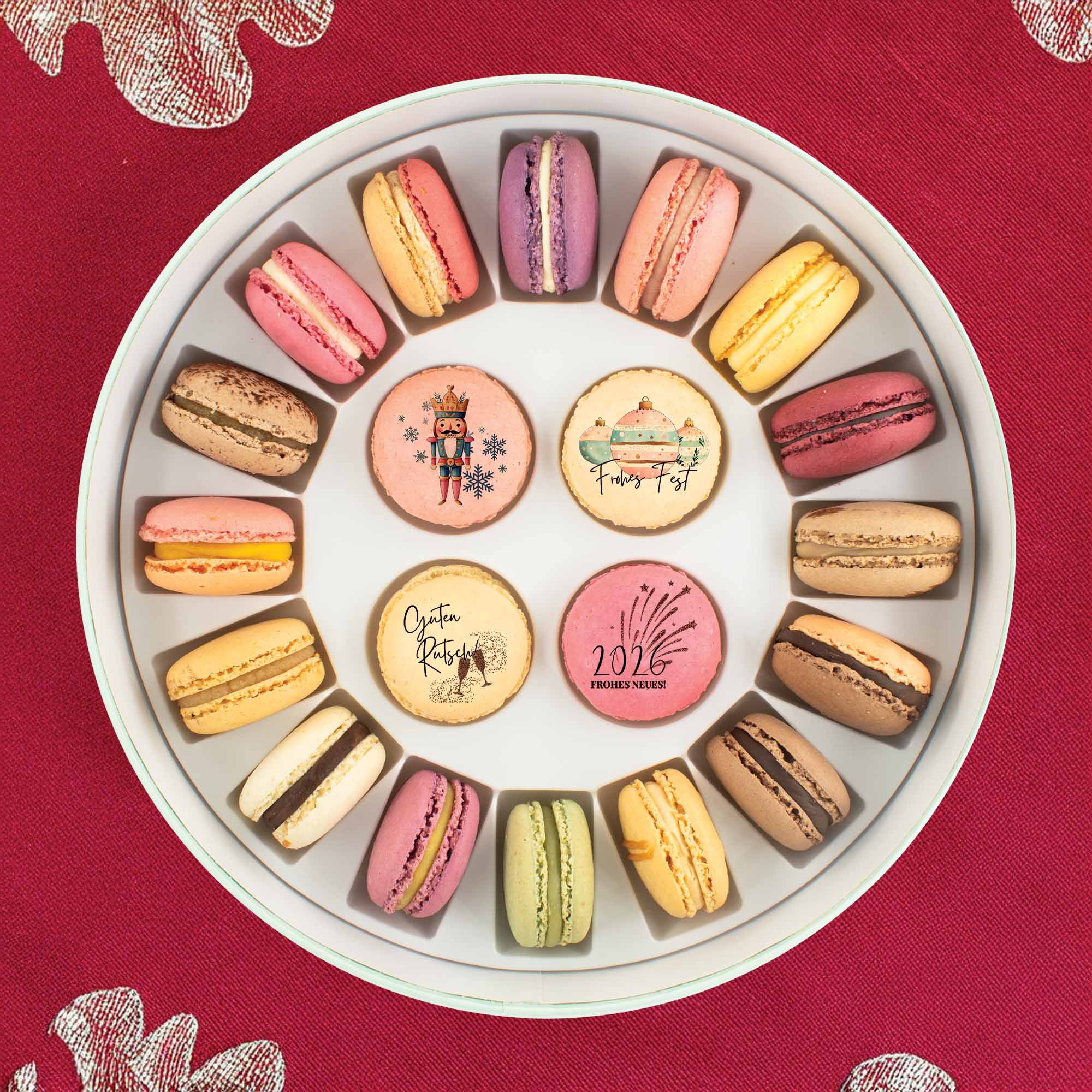 große Macaron Geschenkbox  - Silvester