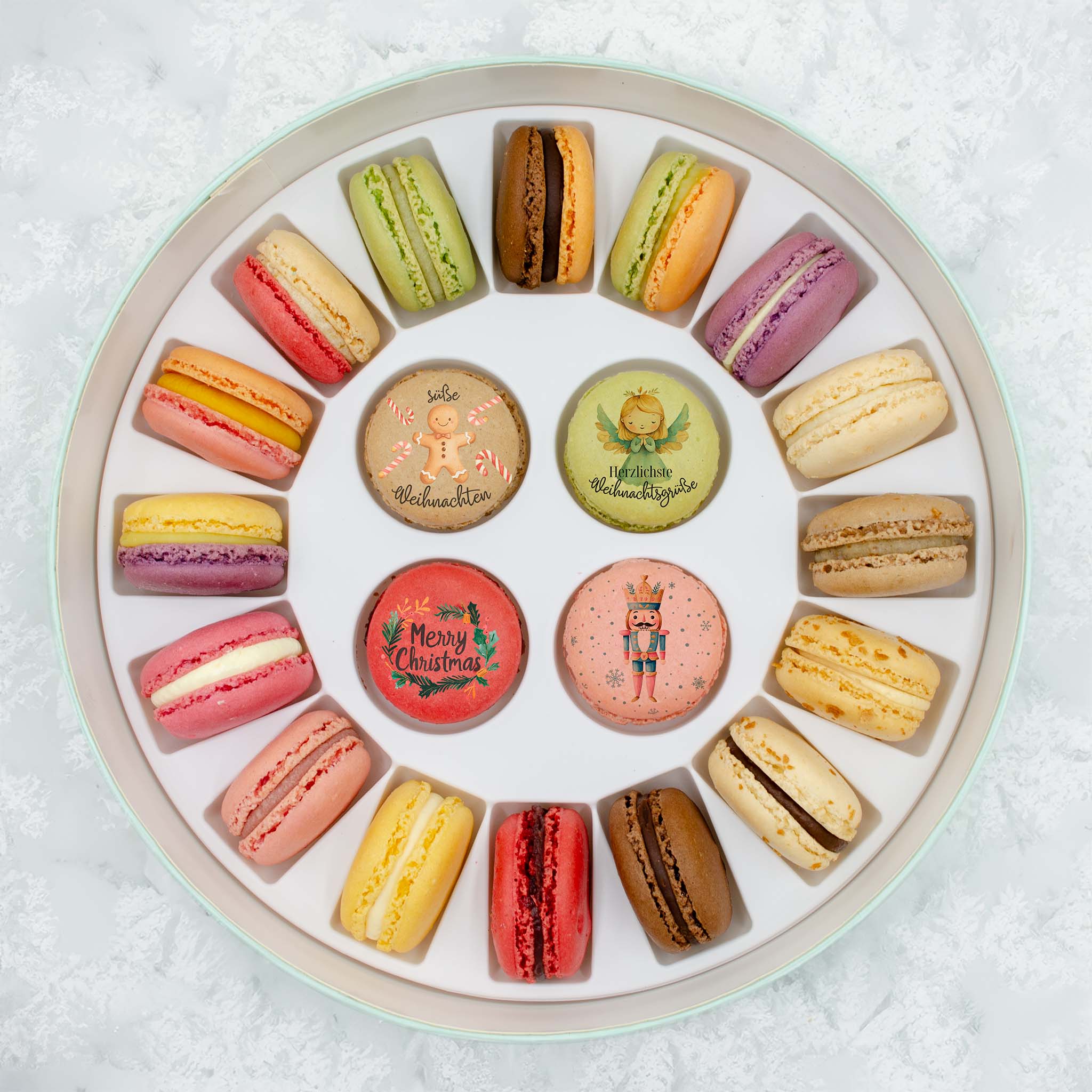 große Macaron Geschenkbox  - Weihnachten