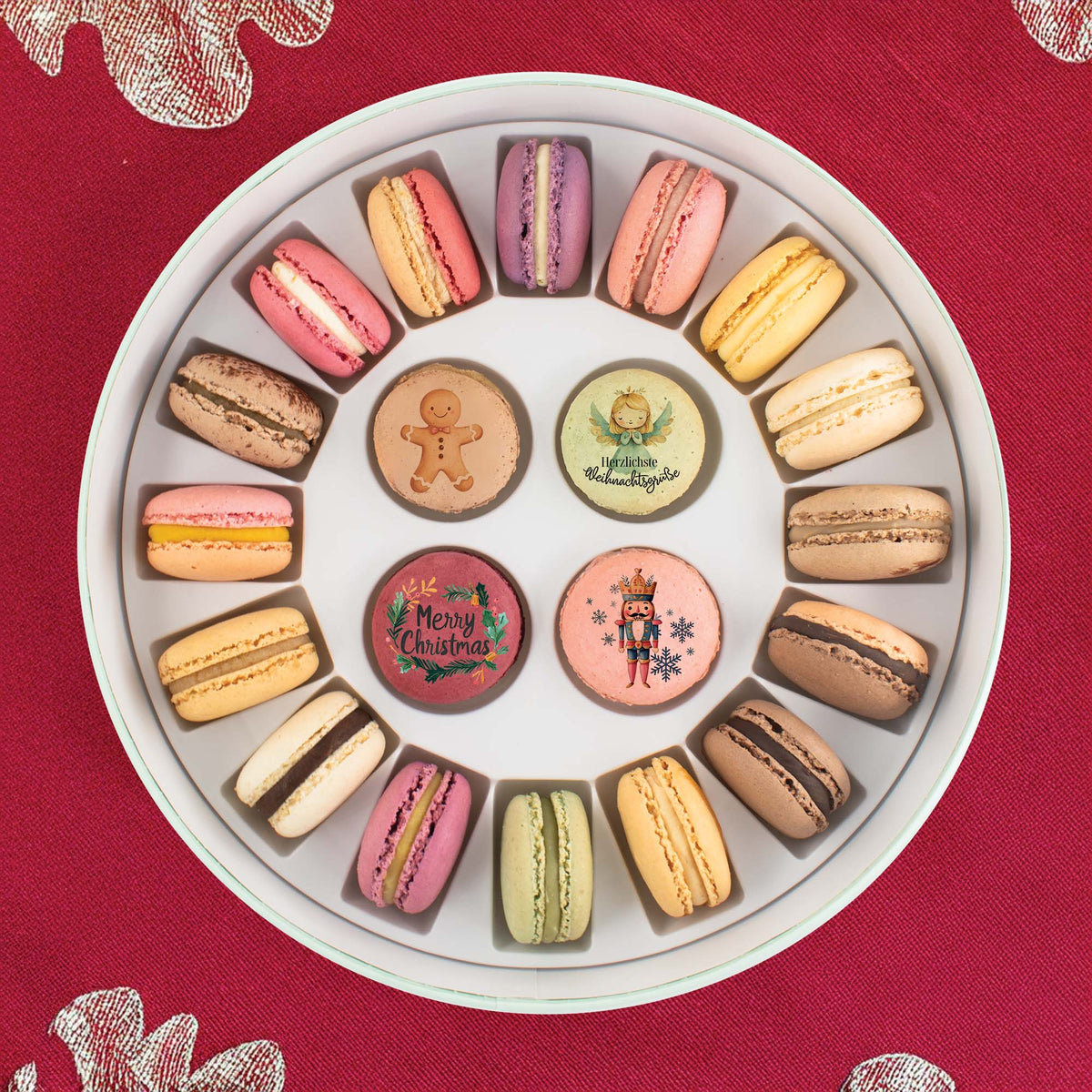große Macaron Geschenkbox  - Weihnachten