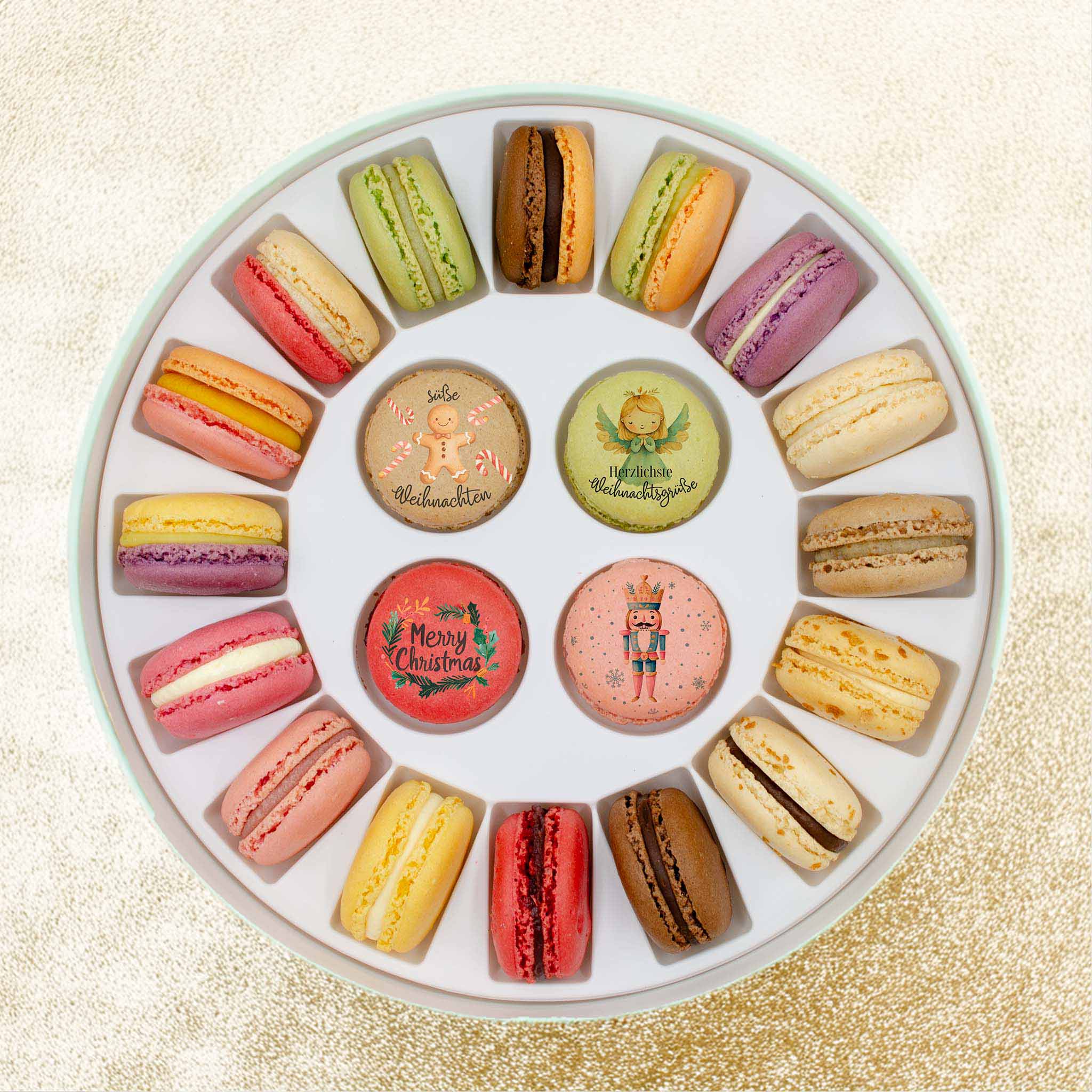 große Macaron Geschenkbox  - Weihnachten