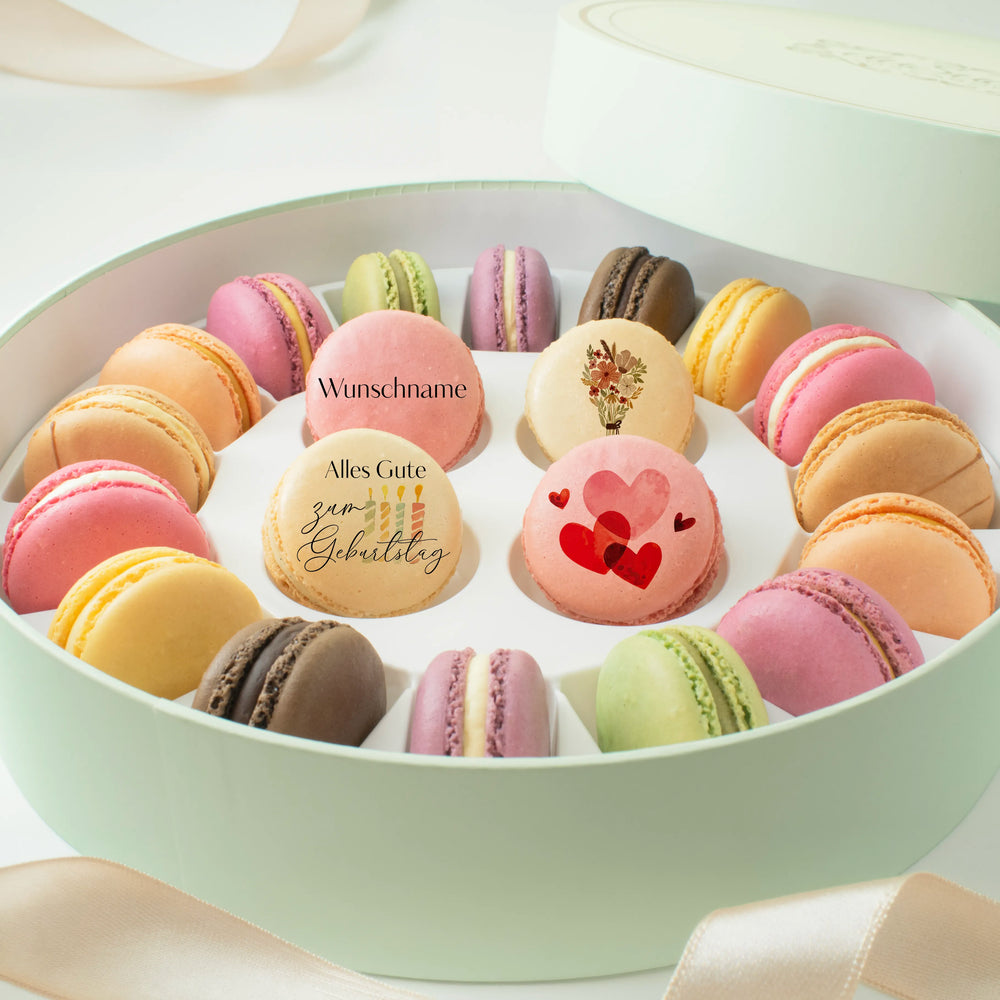 Macaron Geschenkbox zum Geburtstag - Groß