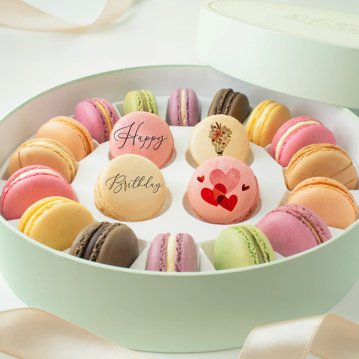Macaron Geschenkbox zum Geburtstag - Groß