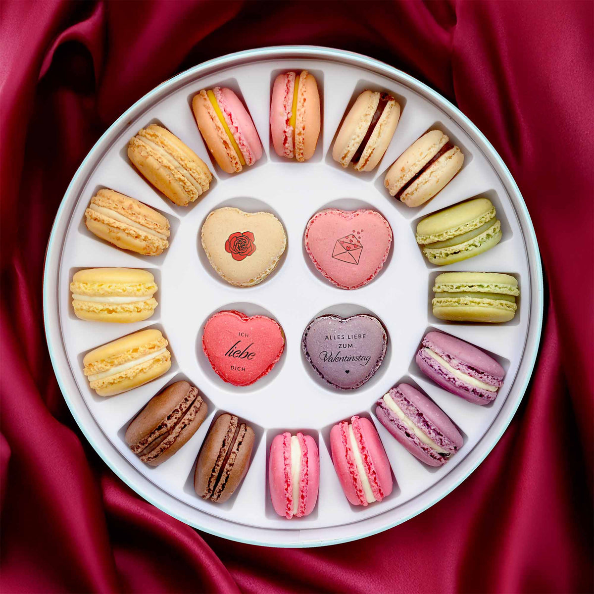 große Macaron mit Botschaft Geschenkbox  - Valentinstag