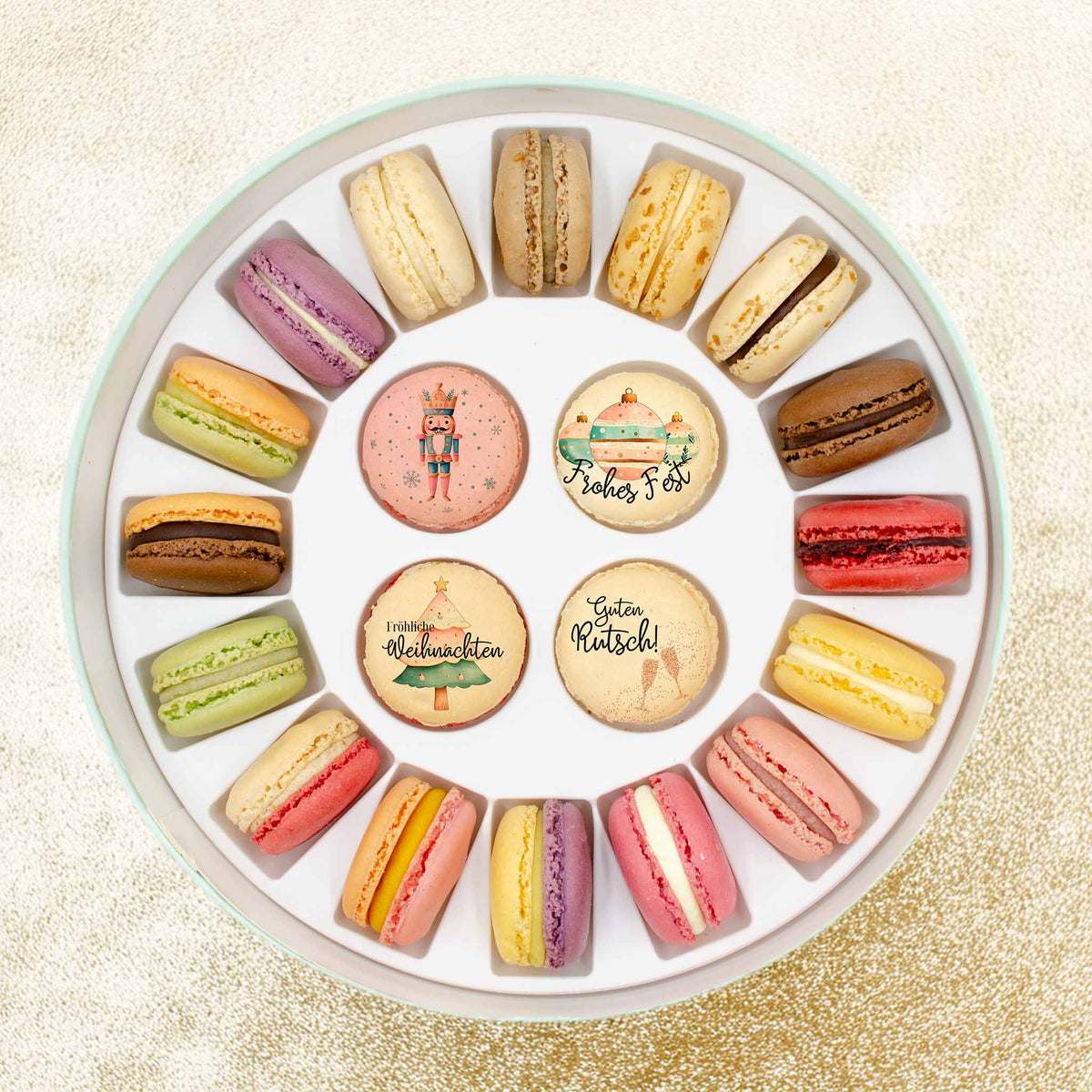 große Macaron Geschenkbox  - Festlich