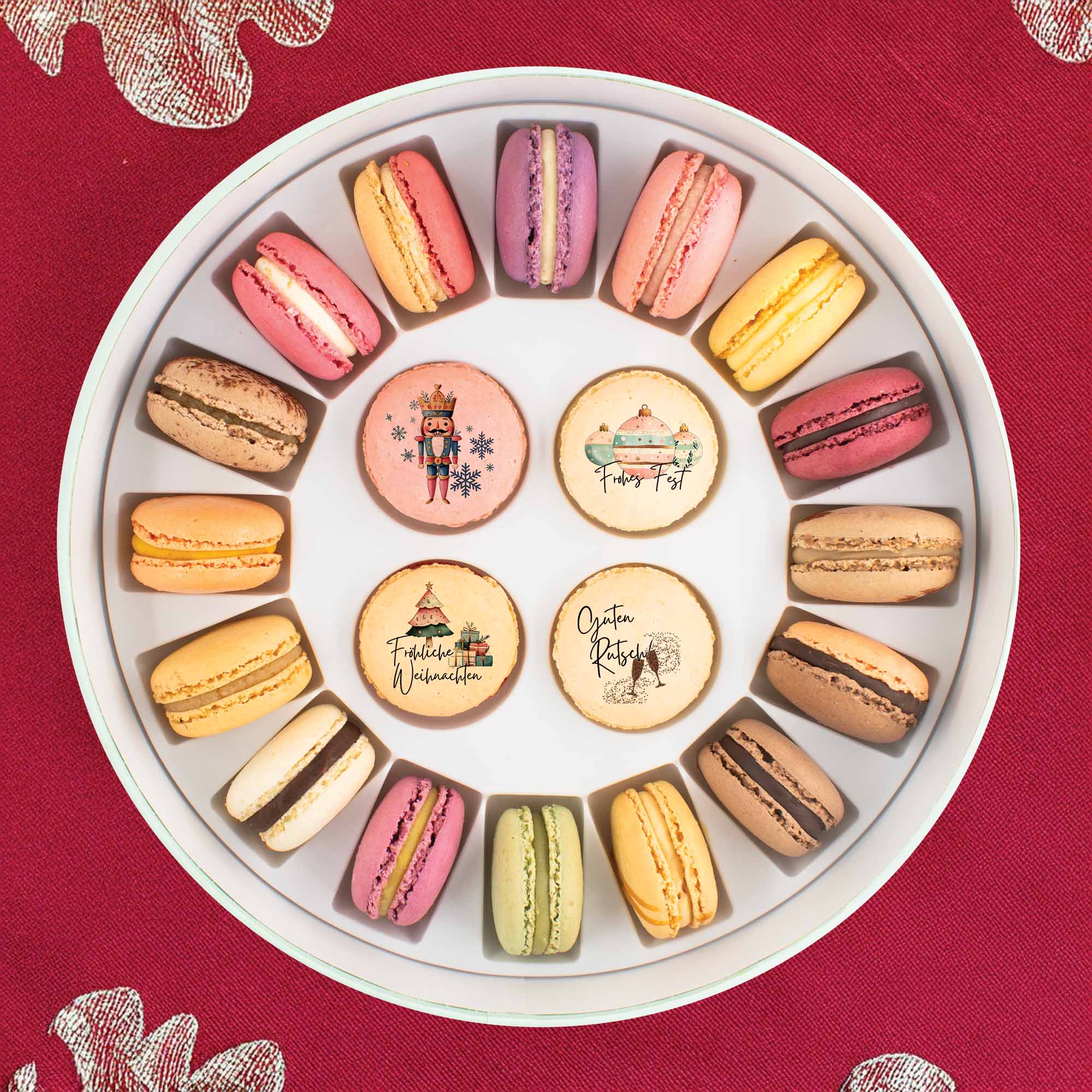große Macaron Geschenkbox  - Festlich