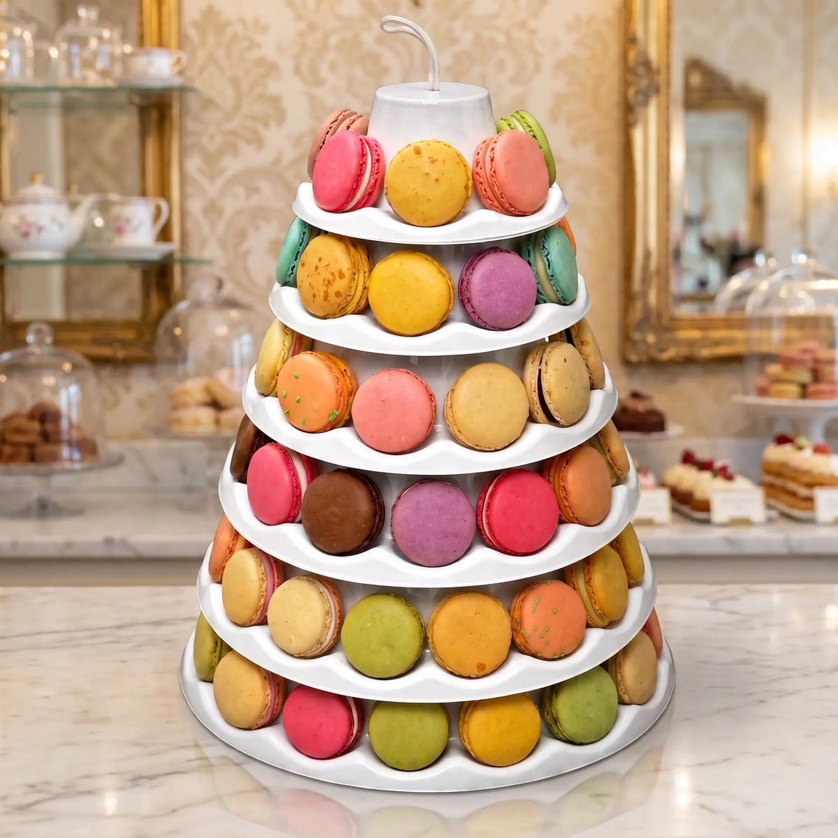 Macaron Etagere für 72 Macarons - weiss