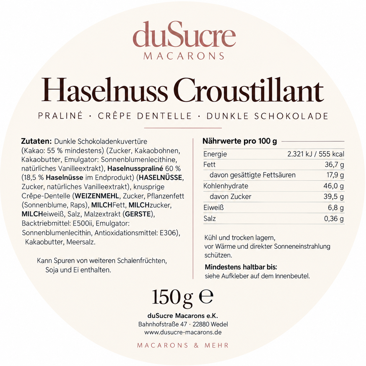 Croustillants Haselnuss-Praliné