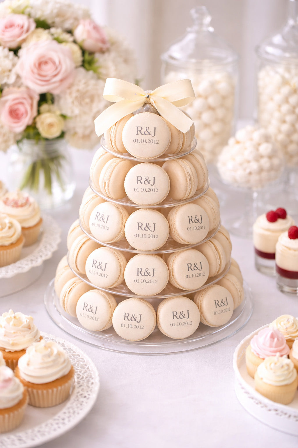 Personalisierte Macarons zur Hochzeit
