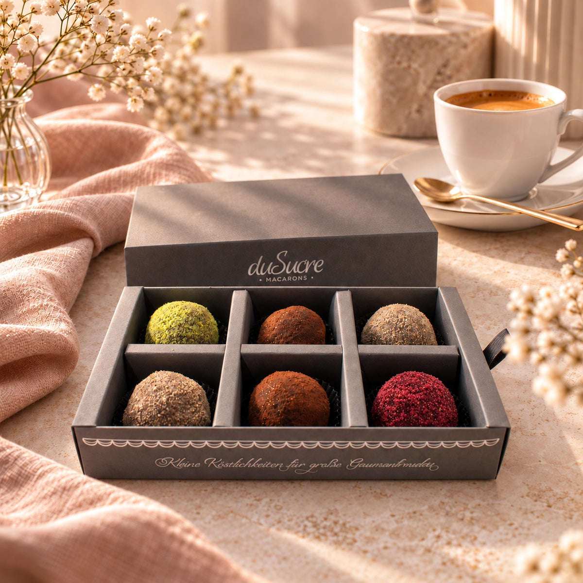 Macaron Trüffel - 6er Box