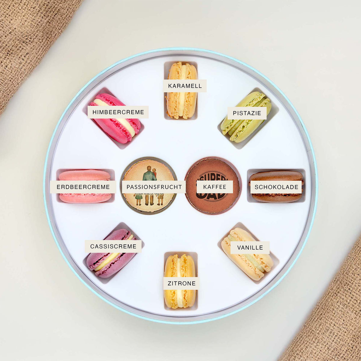 Vatertag Geschenkbox - 10 Macarons