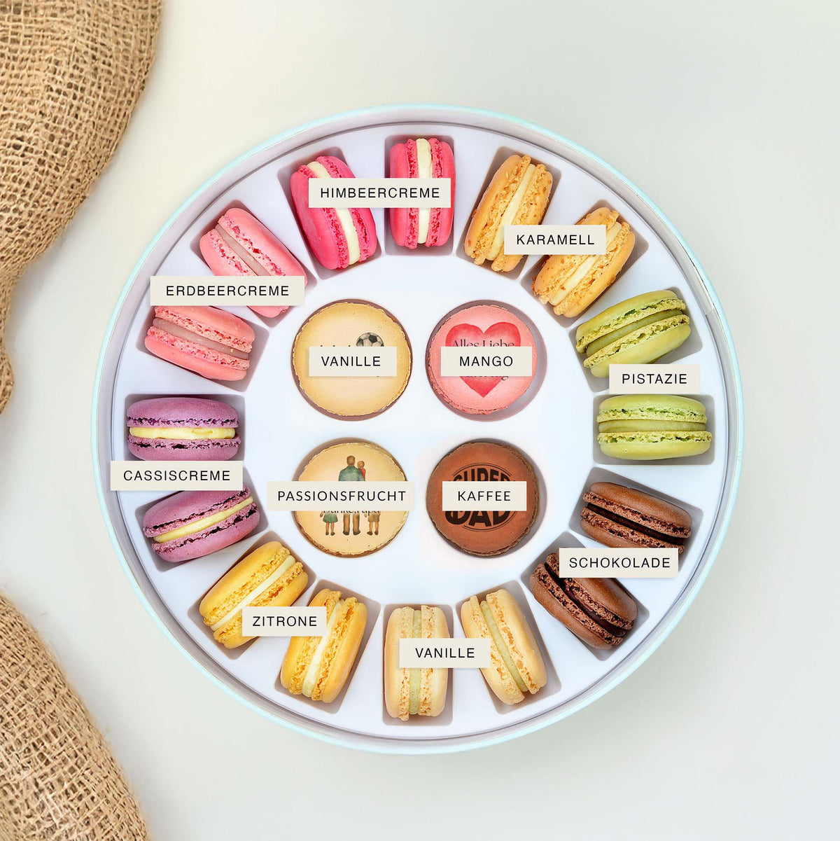 Vatertag Geschenkbox - 20 Macarons