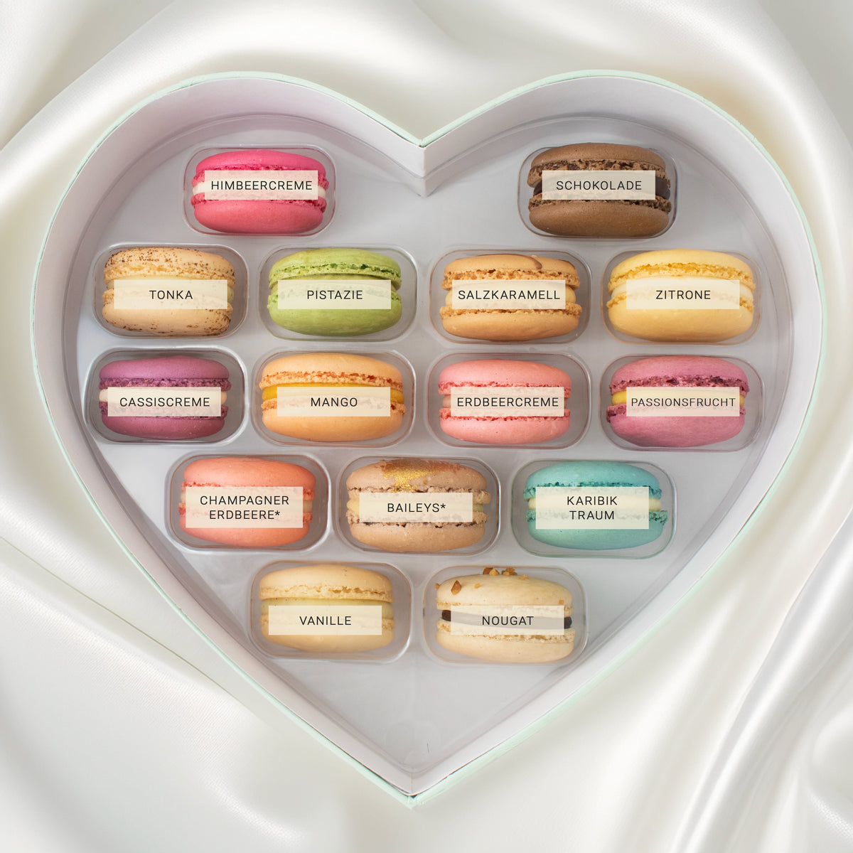 Herz Macaron Geschenkbox - Haus Kollektion