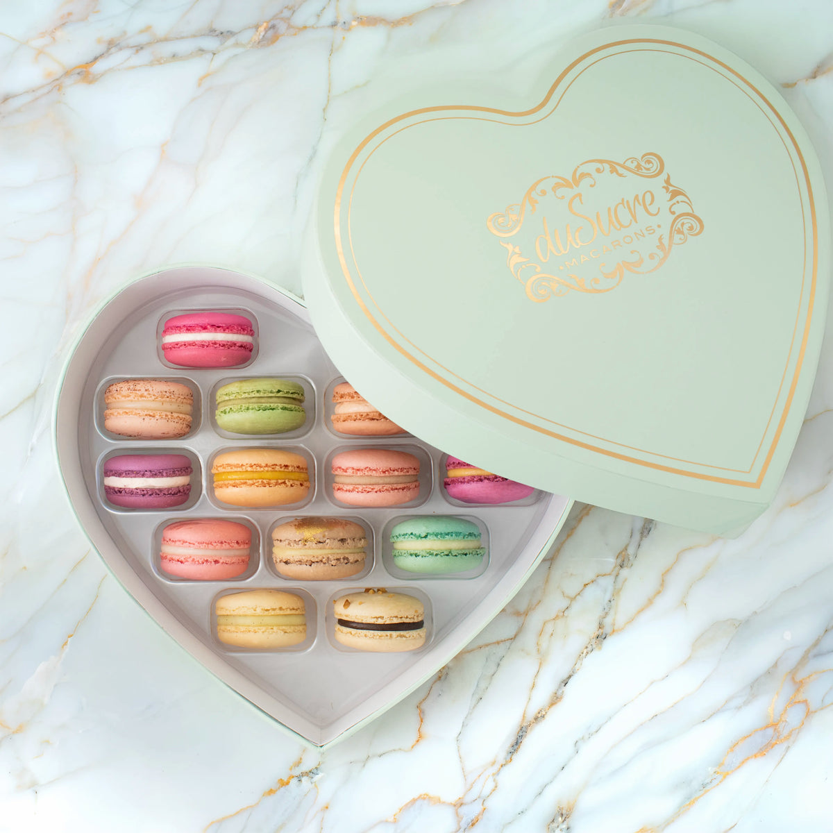 Herz Macaron Geschenkbox - Haus Kollektion
