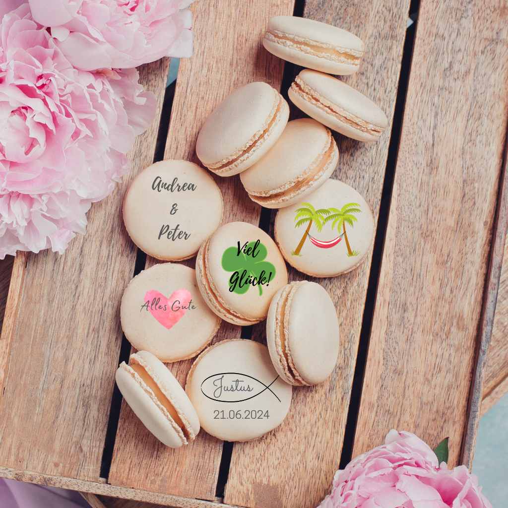 Bedruckte Macarons zum Geburtstag