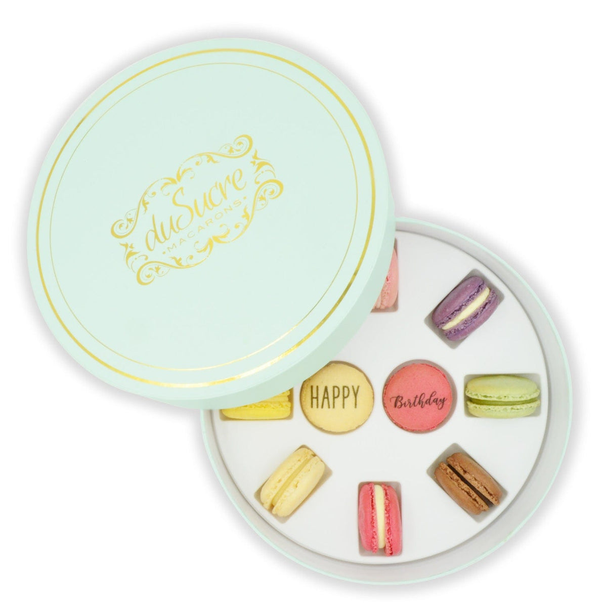 10 Macarons Geschenkbox - mit Botschaft