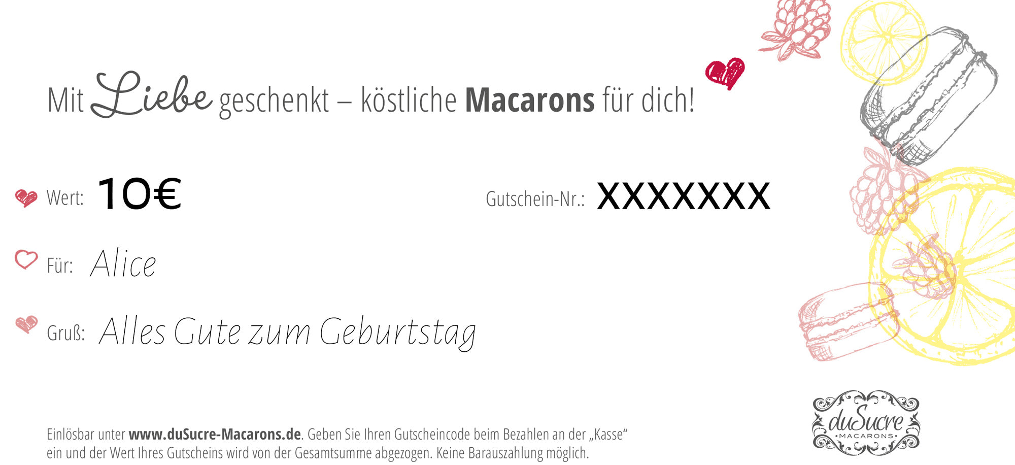 Geschenkgutschein Karte