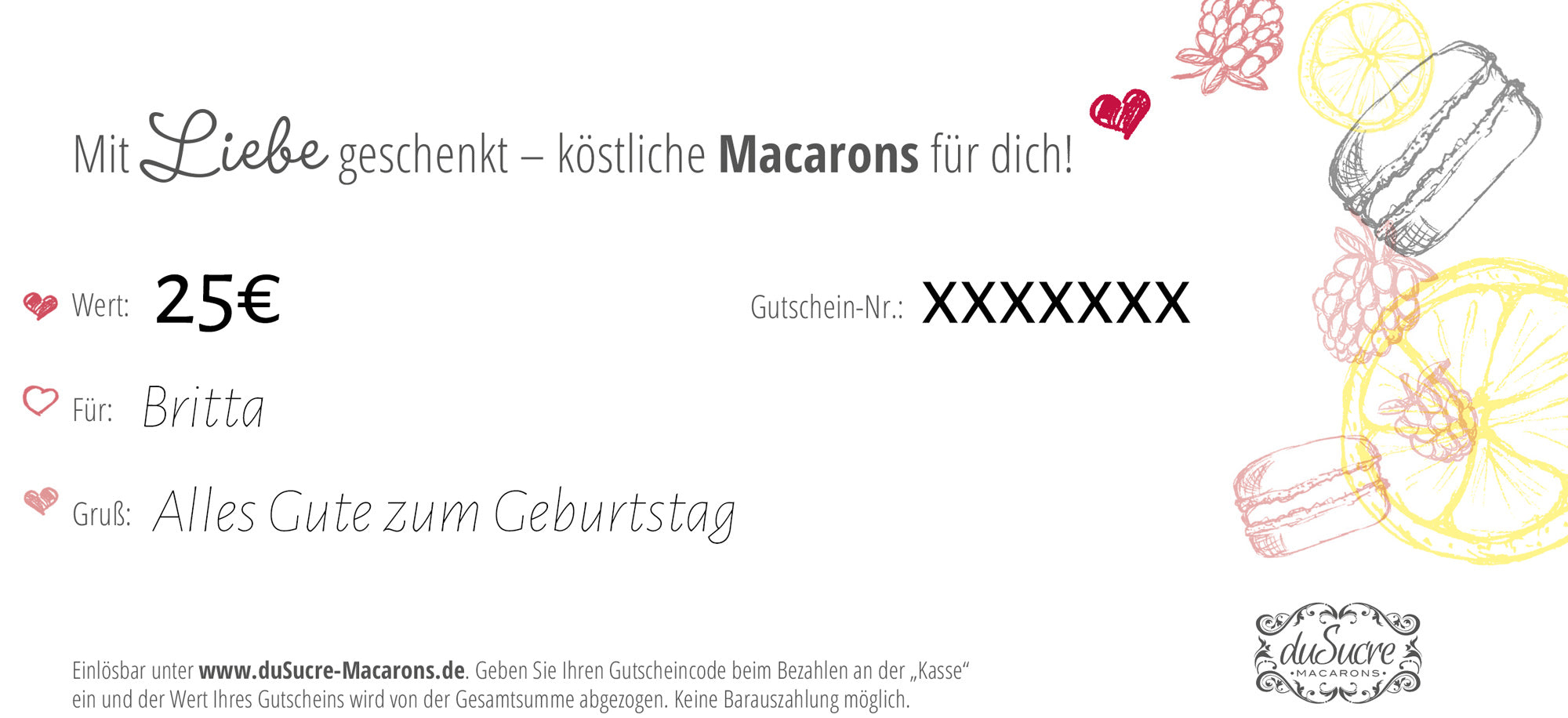 Geschenkgutschein Karte